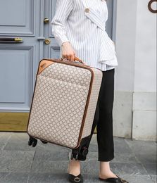 Nouveau créateur d'arrivée Femmes Hommes Suivis unisexe Spinner Extensible Trolley Brand Fashion Luxury Designer Cort-ons Travel Barding Sac à bagages roulants
