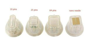 Nieuwe aankomst RF -apparatuur Wegwerpcartridge Microneedling fractionele naalden GOUD VERPLAATSEN Geïsoleerde micro naald 10pins 25pins 64pins RF Nano -tips