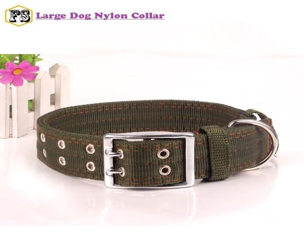 Nouveaux colliers pour chiens d'arrivée pour animaux de compagnie fournit 5 cm nylon double boucle gros chiens collier 2 couleurs 2 tailles entièrement 1949032
