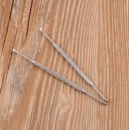 Nieuwe aankomst Double-ended Earpick Spiral Rvs Wax Curette Remover Cleaner Ear Cleaning Tool LX3894