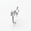 Nouvelle arriv￩e ￠ double coeur ￩tincelante Ring Solid 925 Silver Women Girlfriend Girlfone Gift Jewelry for Pandora Lover CZ Diamond Rings avec coffre d'origine