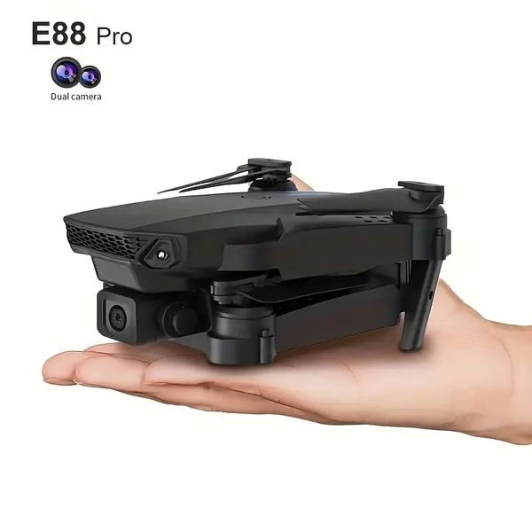 Nouveauté E88Pro Drone de photographie aérienne HD double caméra hauteur fixe vol stationnaire 360 ° cascade culbutage une touche décollage atterrissage prise en charge connexion WIFI