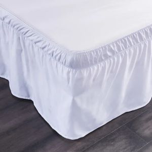 Nouveau arrivée jupe de lit de bande élastique maison jupe lit couvre couvre lit lit sans litière de couvre-literie de surface protecteur