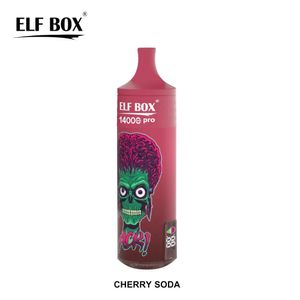 Nueva llegada Elf Box RGB 14000 PRO Puffs Vape desechable 12K / 14K / 15K con indicador LED Bobina de malla dual 25 ml E-líquido