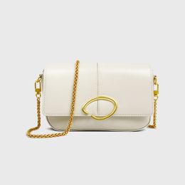 HBP Nieuwe Collectie Beroemde Merk Zachte Lederen Dames Pouch Bag met grote metalen ketting Messenger Handtas voor vrouwen