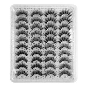 Ensemble d'extensions de faux cils réutilisables fabriqués à la main 20/30/40 paires de faux cils 3D doux et vifs Maquillage pour les yeux Full Strip Lash Facile à porter DHL gratuit