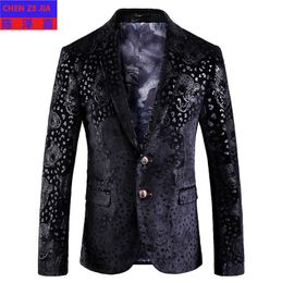 Nouvelle Arrivée Style d'automne Style Hommes costume Simple Casuré Casual Hommes Blazers Haute Qualité Velvetune Plus Taille M L XL2XL 3XL-5XL