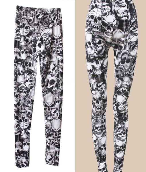 Nouvelle arrivée Fashion Gothic Punk Rock Skull Leggings imprimés pour femmes Leggings Girls039 Clothing1230396