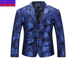 Nouvelle arrivée Fashion High Quality Men habillage fleur décontractée Single Breasted Suit Veste Mens Blazer Plus taille M LXL 2XL 3XL 4XL 5XL9387859