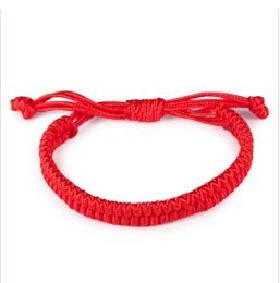 Nieuwe Collectie Mode-sieraden Handgemaakte Dubbellaags Chinese Rode Armbanden Lucky Verstelbare Vrouw Bedelarmband Touw Ketting WY150