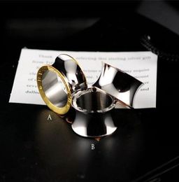Nouvelle arrivée Fashion Lady 316L Titanium Steel Engagement de mariage lisse de surface Loves Ring 18K Gold Plated Wide Rings Size6 98140483