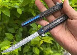 Nouveau couteau pliant de flipper VG10 Blade de point de chute en acier en acier G10 + Poignée en fibre de carbone Poulage à billes EDC Couteau de poche