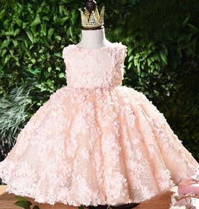 Nieuwe Collectie Bloem Prinses Meisje Jurk Baby Baptim Toga Party Bruiloft Verjaardag Jurk Kids Tutu Jurk voor Meisjes Jurken Kleding Zomer