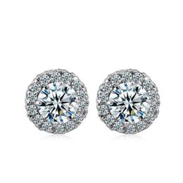 Nouveaux amis d'arrivée 18K Boucles d'oreilles plaquées orlles grandes boucles d'oreilles en diamant pour femmes boucles d'oreilles en zircon blanc254r