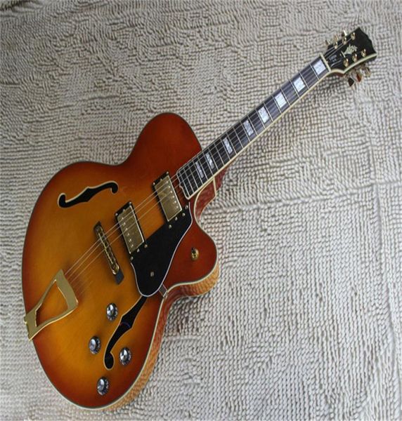 Nouvelle arrivée G Custom L5 Jazz ces archtop semi creux de guitare électrique orange couleur en stock2231909