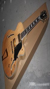 Nouvelle arrivée G L5 L5 Guitare jazz F Semi Hollow Natural Color Electric Guitar in Stock1299392