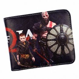 Nuevo juego de llegada God of War 4 Wallet Kratos Design Putes de monedas cortas de bolso I7CJ#
