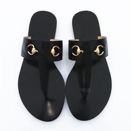 Sandales en cuir véritable pour femmes, chaussures d'été, tongs plates de styliste, pantoufles coulissantes, taille 36 à 42, nouvelle collection