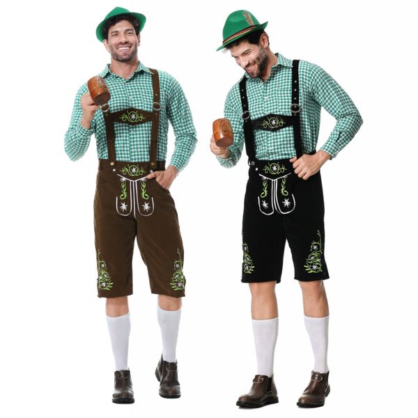 Nouvelle arrivée allemande Oktoberfest Costume Européen Style Men's Plus taille Pantalon Bière Tenue de bière Polyester