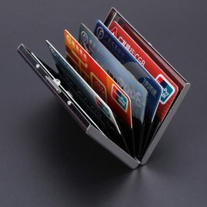 Nouveauté de haute qualité en acier inoxydable hommes porte-carte de crédit femmes en métal porte-cartes bancaire carte box349j