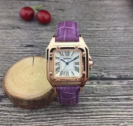 Nieuwe aankomst hoge kwaliteit mode vierkante vrouwen horloges rose goud dameshorloge quartz horloges super cadeau voor vrouwen mooie clock194g