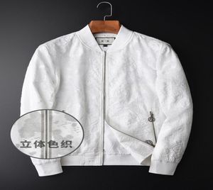 Nueva llegada, chaqueta blanca suave y ligera a la moda de alta calidad, abrigo para hombre, cuello mandarín 19346068522868