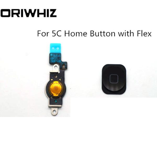 Nueva llegada Botón de inicio de alta calidad con Flex para iPhone 5C Reemplazo de pantalla LCD Repuestos Fotos reales Color negro disponible