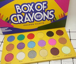 ¡Nueva paleta de alta calidad de la llegada! CAJA DE CRAYONES Cosméticos Paleta de sombras de ojos 18 colores Paleta de sombras de ojos Brillo Mate Belleza de ojos