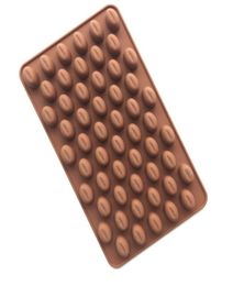 Nueva llegada silicona de alta calidad 55 cavidades mini granos de café chocolate azúcar dulces molde decoración de pastel 100pcs dhlfedex sn55543174