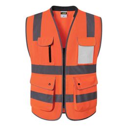 Industrieel reflecterende veiligheid Vest Nieuwe aankomst Hoog zichtbaarheid Veiligheid Vest met gewatteerde nekconstructiewerkzaamheden