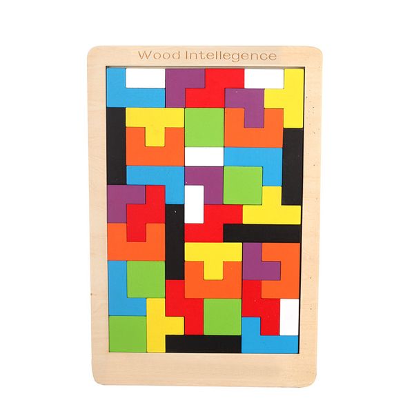 Nouvelle arrivée Hot Vente Russian Puzzle Blocks en bois éducatif jouet pratique de la capacité pratique colorée en bois montessori puzzle pour les enfants