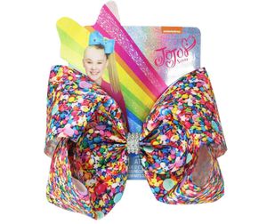 Nouveau arrivée jojo swia coiffure arc imprimer du ruban glacée 8 pouces de cheveux arc avec clip d'alligator bowknot rainbow henwrap pour les bébés filles H7159583