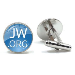 Nuovo arrivo JW.ORG Gemelli Steampunk Testimoni di Geova Cupola di vetro Polsini Gioielli Regali fatti a mano Polsino rotondo della camicia