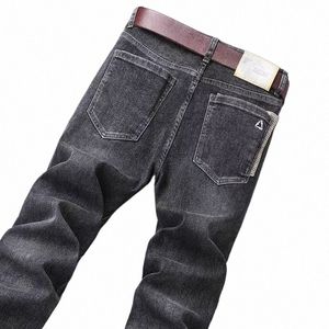 Nouveauté coréen Fi luxe hommes vêtements de travail Denim Jeans 2023 droit Denim luxe noir classique Streetwear Cowboy pantalon e5E4 #