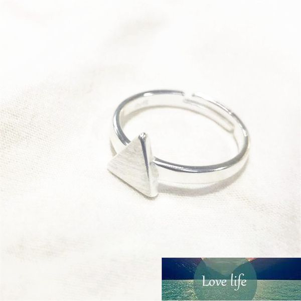 Nouveauté style coréen triangle dessin anneaux réglables pour les femmes bague de fiançailles en argent ringe anillo