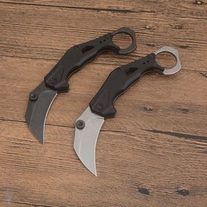 Nieuwe aankomst KS2064 Karambit -mes 8cr13mov satijn/stenen wasblader G10 handvak vouwen klauwmessen buiten tactische messen met winkelbox