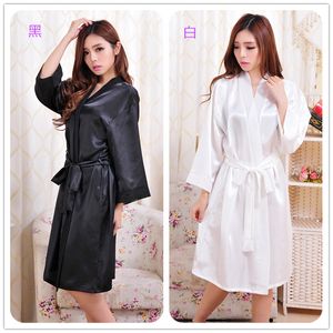 nouvelle arrivée dames femmes solide rayonne soie courte robe pyjama lingerie chemise de nuit kimono robe pyjama femme sexy femmes robe 7 couleur # 3794