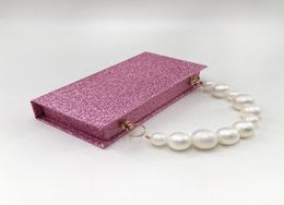 Nouveau cils à cils d'arrivée coies à la chaîne d'emballage Case de chaîne de perle jolies boîtes de cils personnalisées sans lash3214915