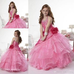 Nieuwe aankomst nieuwste mode schattige schoonheid meisjes pageant jurk prinses organza party cupcake bloem meisje mooie jurk voor kleine jongen