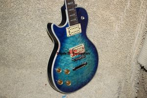 Nueva llegada guitarra zurda guitarra eléctrica Blue Burst tienda personalizada guitarra OEM disponible