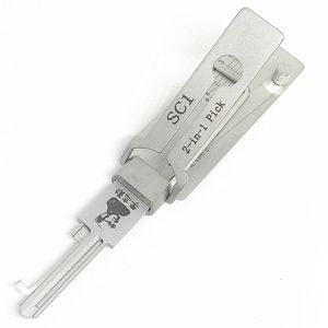 New Arrival LISHI SC1 Locksmith Supplies 2 in 1 Lock Pick for Open Lock Door House Key Opener Lockpick Set Tools