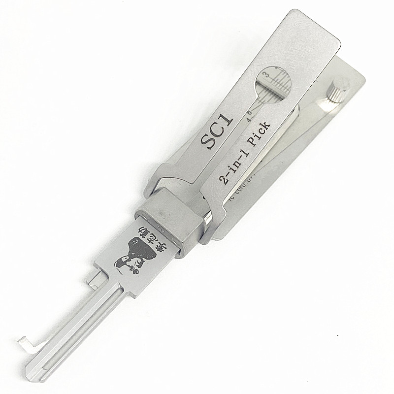 Nieuwe Collectie LISHI SC1 Slotenmaker Levert 2 in 1 Lock Pick voor Open Slot Deur Huis Sleutelopener Lockpick Set gereedschap