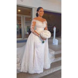 NIEUWE AANKOORDEN LAND LAND MERMAID Wedding Jurk Afneembare bruidsjurk Vestidos de noiva 2024