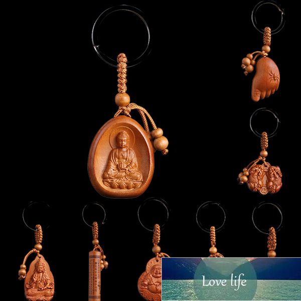 Nouvelle arrivée bijoux chanceux pêche sculpture sur bois boucle bouddha pendentif porte-clés pour sac de voiture porte-clés en gros prix usine conception experte qualité dernier style original