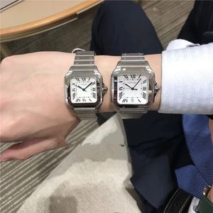 Nouveauté montre de marque de luxe pour femmes hommes couple montres date horloge à Quartz mat montres en acier inoxydable