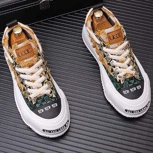 Nieuwe aankomst luxe ontwerper jeugd trending dikke bodem sneakers lente herfst denim breahtable mode casual schoenen a2