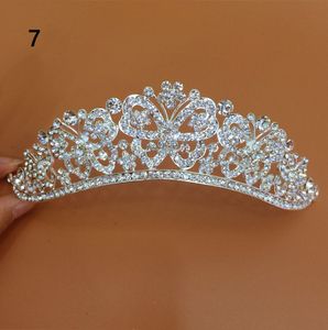 Nieuwe Collectie Luxe Verschillende Soorten Bruiloft Tiara Diamant Cryatal Rijk Kroon Bruids Hoofdband Voor Bruid Haar Sieraden Party Access209l