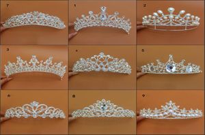 Nieuwe Collectie Luxe Verschillende Soorten Bruiloft Tiara Diamant Cryatal Rijk Kroon Bruids Hoofdband Voor Bruid Haar Sieraden Party Access6354438