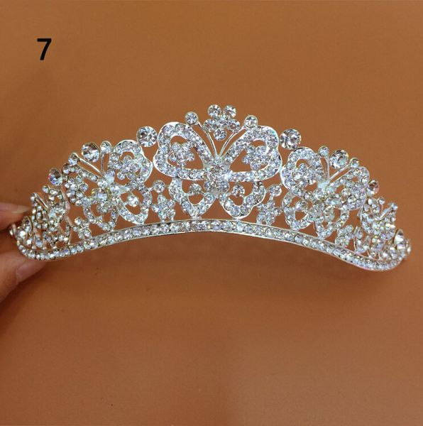 Nueva Llegada de Lujo Diferentes Tipos Tiaras de Boda Diamante Cryatal Empire Corona Diadema Nupcial Para Novia Joyería para el Cabello Fiesta Access209l