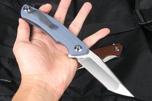 Nouvelle arrivée M7709 Flipper Couteau pliant D2 Satin Tanto Point Blade G10 avec poignée en tôle d'acier inoxydable Roulement à billes Ouverture rapide EDC Couteaux de poche